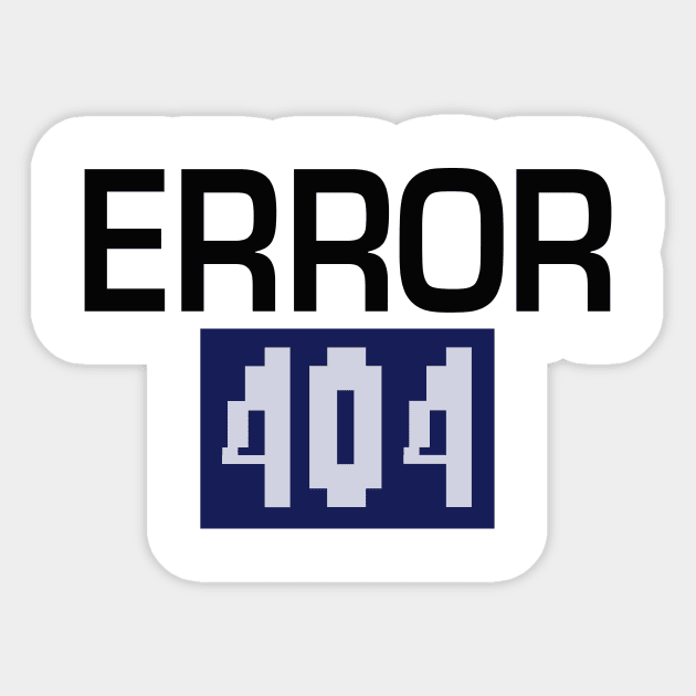 Error 404 Sticker by Lari Ipsum